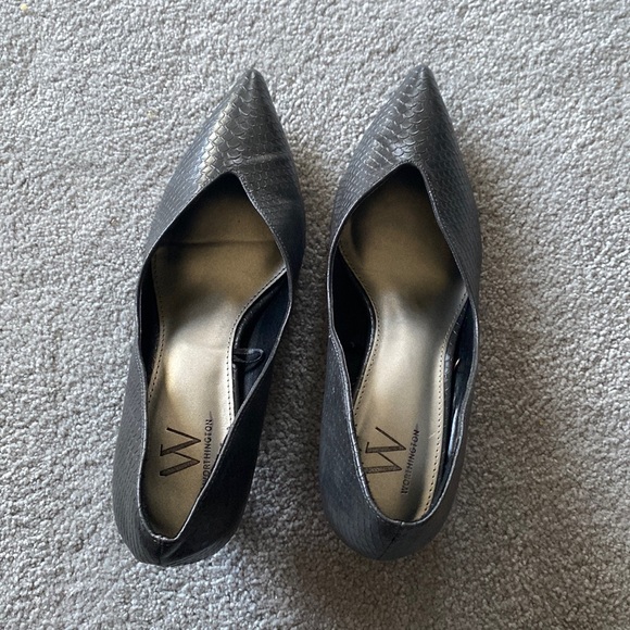 Worthington heels gray a snake leather look size 9 - Picture 1 of 9